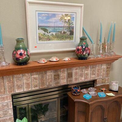 Pair Morrcroft pottery lamp bases