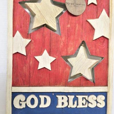 GOD BLESS AMERICA WOOD SIGN