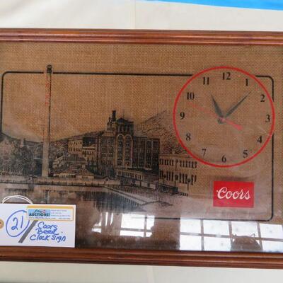 COORS CLOCK SIGN