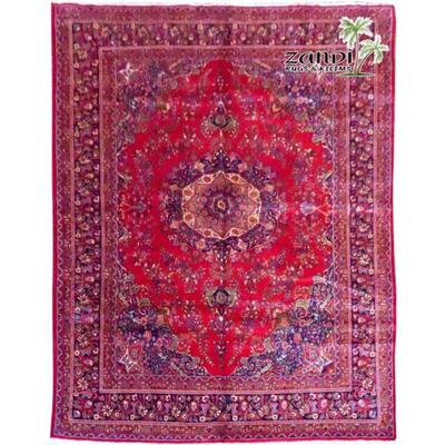 Floral Red Wool Persian Rug 9'6"x12'8", ABCR02187A, $2655
