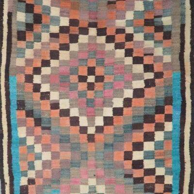 Persian Seneh, Vintage Kilim 8'0"x4'0", ABC-PER-1314, $525
