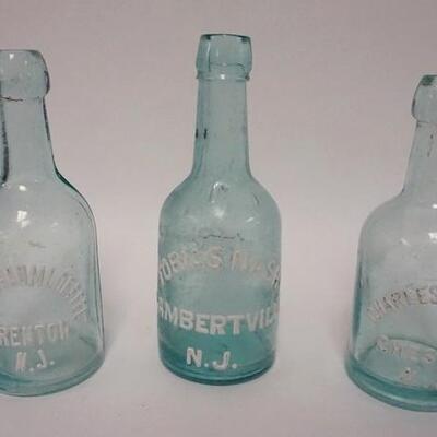 1036	LOT OF 3 NJ BEER BOTTLES, LOT INCLUDES; SCHAUMLOEFFEL, TRENTON NJ, TIPPET CHESTER NJ, & NASH, LAMBERTVILLE NJ
