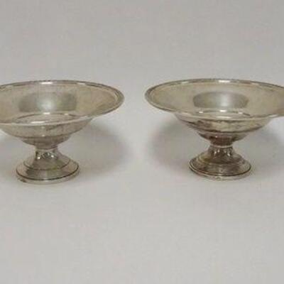 1058	GROUP OF STERLING WEIGHTED COMPOTES & CREAMER & SUGAR
