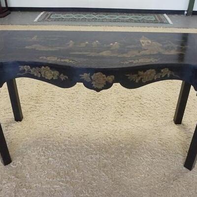 1009	BLACK LACQUERED ASIAN CONSOLE TABLE, 40 IN X 23 IN X 32 IN HIGH
