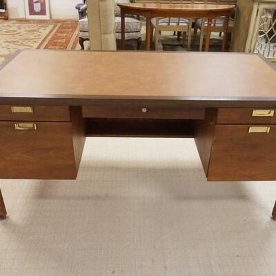 1100	MIDCENTURY MODERN WALNUT EXECUTIVE DESK, 62 IN X 30 IN X 30 IN HIGH
