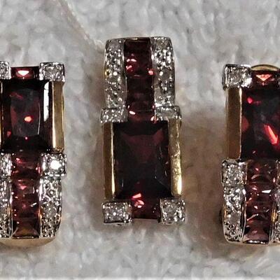 10k Slide and Earrings - Tourmaline ?