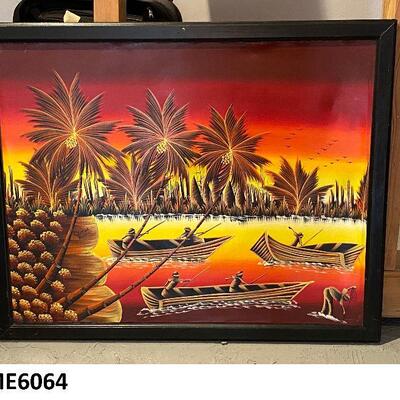 ME6064: Oil on Canvas Men in Boat
