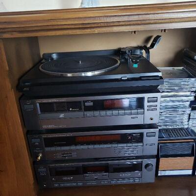 Stereo component system with record player