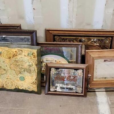 
#4516 â€¢ 7 Framed Artworks measures approx 18"x14"x30X22"