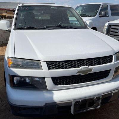 345	

2011 Chevy Colorado
Year: 2011
Make: Chevrolet
Model: Colorado
Vehicle Type: Pickup Truck
Mileage:
Plate:  none
Body Type: 4 Door...