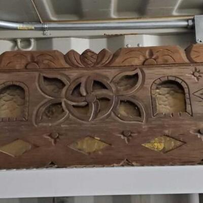 #4500 â€¢ Wooden Light Fixture approx 41"x12"x13" 