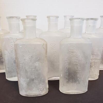 CT Coetchius & Bro. Augusta, GA Medicine Bottles. Tallest measures 5 1/2"H x 2 1/2"L and shortest measures 5"H x...