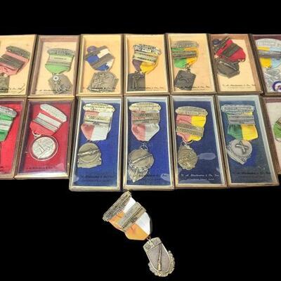 Shooting medals from Ohio, Chattanooga, Cuyahoga, Cleveland, Michigan, Roseland and more. All medals and ribbons are in good condition,...