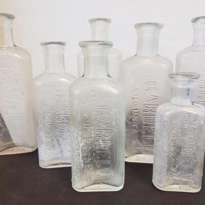 Gardelle Augusta, GA Medicine Bottles, Tallest measures 5 1/2"H x 2"L and shortest measures 3 1/2"H x 1 1/2"L....
