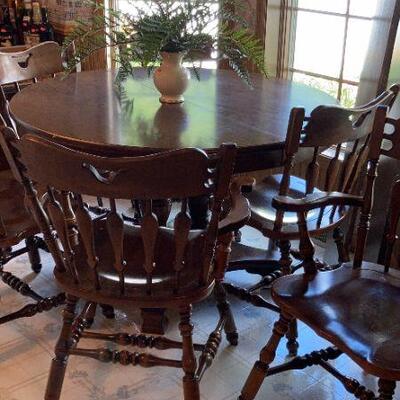 Table & chairs, 2 leaves