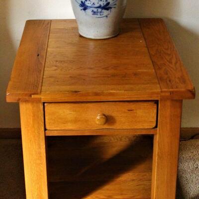 Oak side table.
