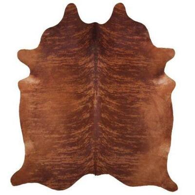 171	

Large Brazilian Brindle hair on cowhide rug.
Measures Approx 85â€x 76â€