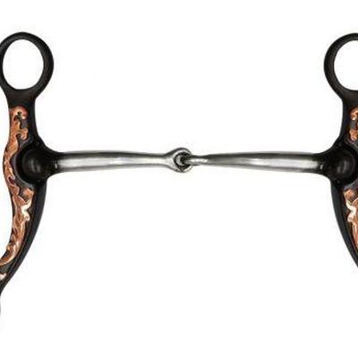 106	

NEW Brown steel bit with engraved copper overlay.
 5.5" Brown steel bit with engraved copper overlay.  Features a 5 1/2"...