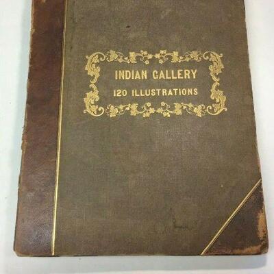 https://www.ebay.com/itm/124776471335	ME1003 LARGE ANTIQUE BOOK "INDIAN GALLERY VOL 2: TRIBES OF NORTH AMERICA" C.1836
