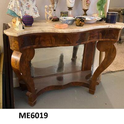 https://www.ebay.com/itm/124815371913	ME6019: Marble Top Server Table with Mirror 
