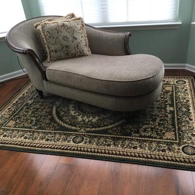 Fainting Sofa, 68â€ L x 32â€ D x 32â€ H to back, 19â€ H to seat
