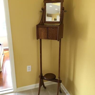 Antique Shaving Stand, 67â€ high