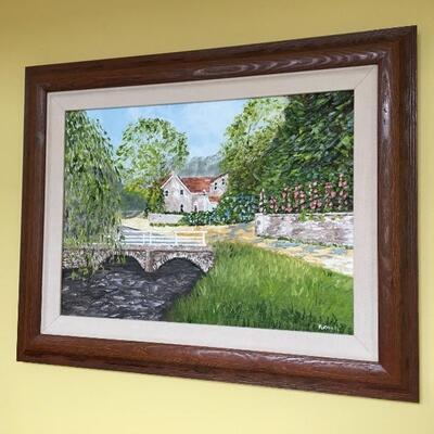 Signed Original Painting by Local Artist â€œMichaelâ€, frame measures 31â€ wide x 24â€ high