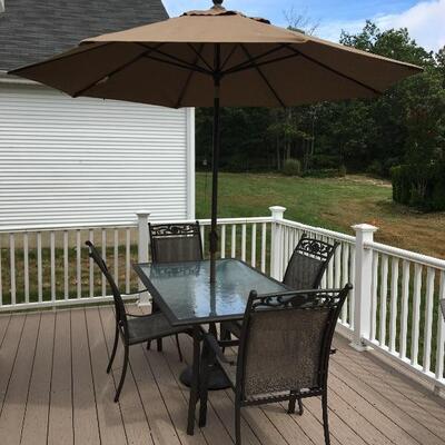Patio Table 65â€ L x 37.5â€ W x 28â€ H