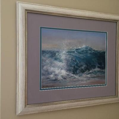 Signed Artwork by Linda Coulter, frame measures 22â€ wide x 19â€ high