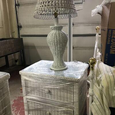 White Rattan|Wicker Bedroom Set
Rocker
34"x32"x34"
Side Table
24"x17.5"x24"
Dresser w/Mirror...