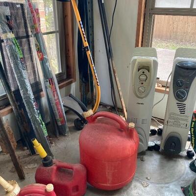 Gas canisters, trimmer, heaters