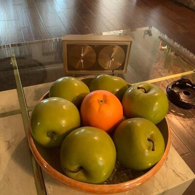 Wax fruit centerpiece