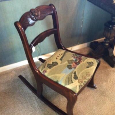 Eastlake Victorian walnut rocker. 