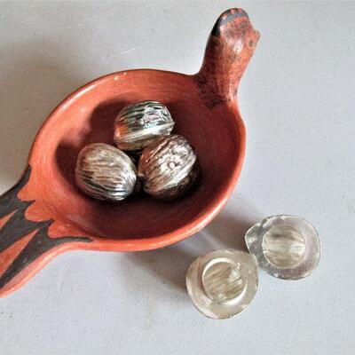 Taxco sterling silver Walnut boxes