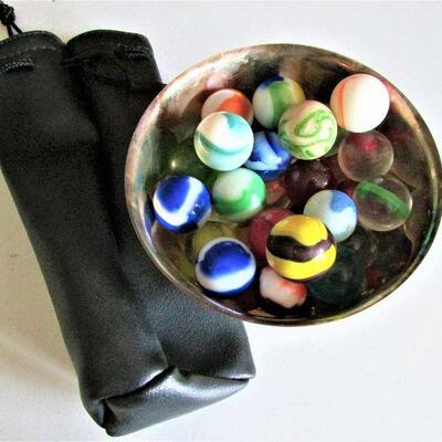 Vintage large glass marbles