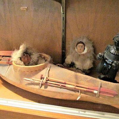 Innuit seal skin toy kayak