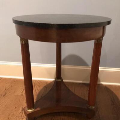 Empire style marble top table $275
23 1/2 X 28"