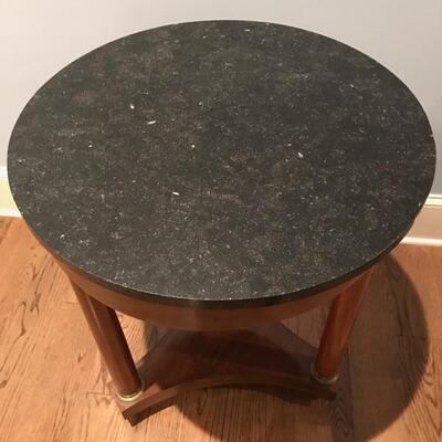 Empire style marble top table $275
23 1/2 X 28"
