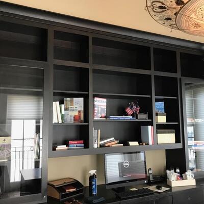 Bookcase and credenza $$1,895
originally $4,800
119 X 27 X 108"