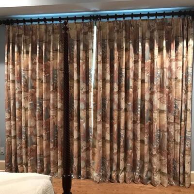2 panels of draperies and hardware $250
115 X 98" each panel