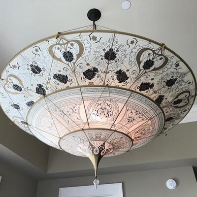 Fortuny 3 tiered silk chandelier $960
originally $2400
40" high 39" wide