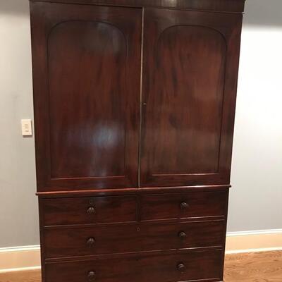 antique French linen press $1,650
48 1/2 X 23 1/2 X 82"