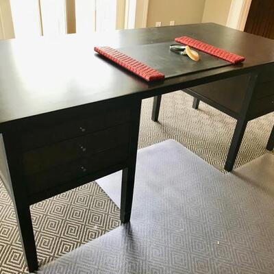 lacquered mahogany desk $895
originally $2,300
75 X 34 X 29 1/2"
