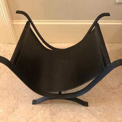 Leather magazine rack $45