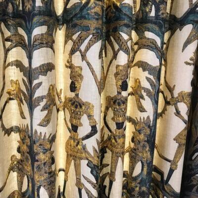 pair of window treatments with hardware $225 
106 X 48"
2 pair available