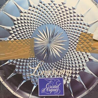 Longchamp Crystal d Arques Round Platter