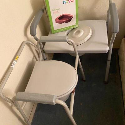 Some medical equipment - large potty was never used.