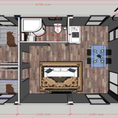 California Home Villa Construction Company - https://cahvc.com/

Size of the house:
600â€² = 2 bedroomsâ€™ , 1 Complete Bathroom,...