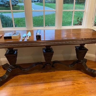 Triple Pedestal Table