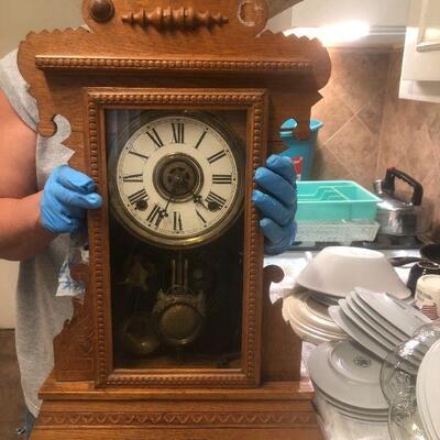 Antique Oak William L Gilbert. Lake #4
